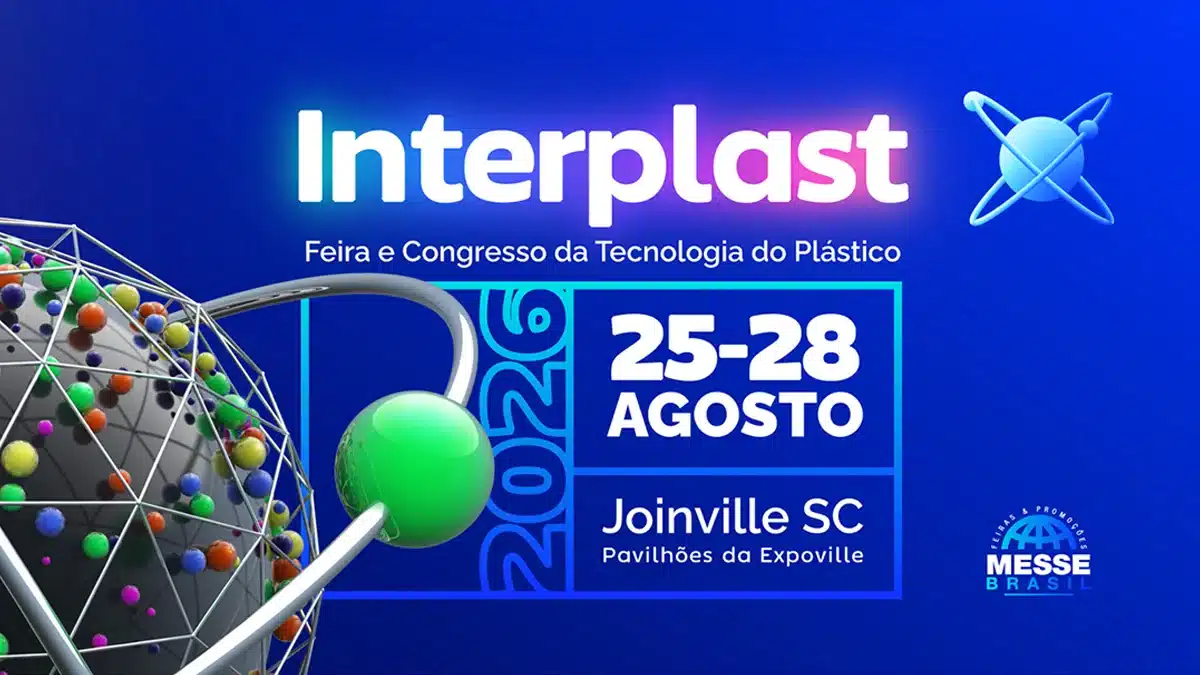 Interplast 2026 — Feira do Plástico em Joinville/SC, de 25 a 28 de agosto, no Expoville